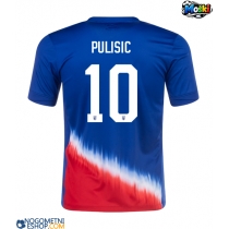 Moški Nogometni dresi Združene Države Christian Pulisic #10 Gostujoči Copa America 2024 Kratek Rokav